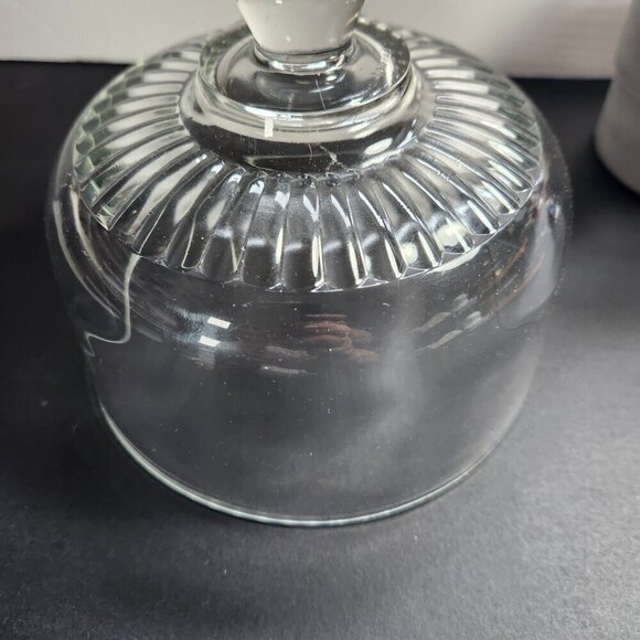 Arc France Cheese Board Maple or Ash with Clear Glass Cloche Dome Cover Vintage - Picture 4 of 12